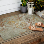 Aged Damask Texture 3 Outdoor Rug Gallery Image 2
