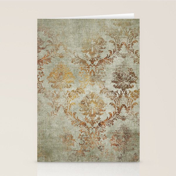 Aged Damask Texture 3 Stationery Card Gallery Image 1