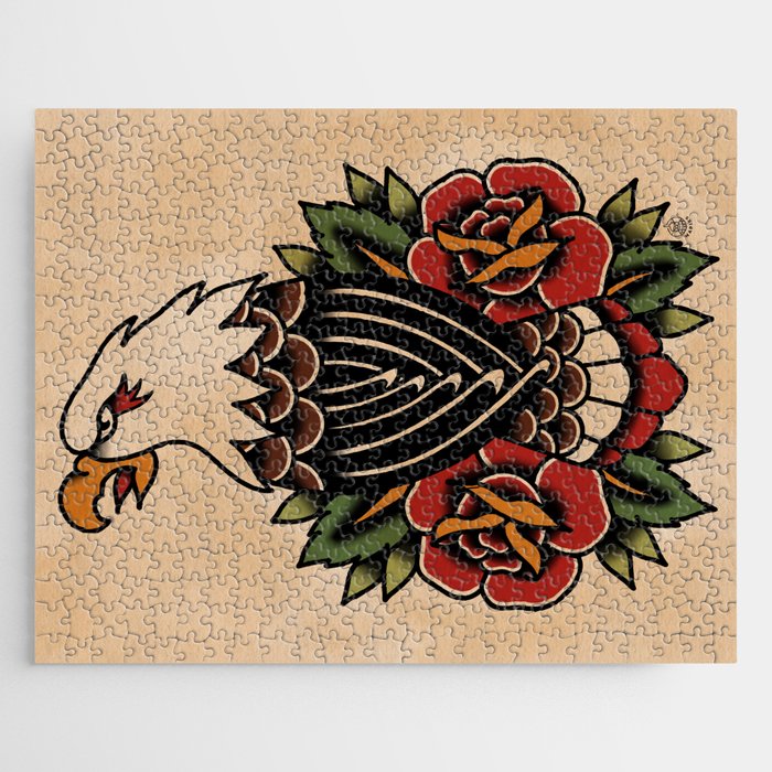 Colour Vintage Eagle Jigsaw Puzzle Gallery Image 1