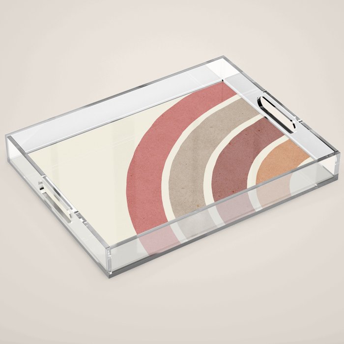Abstract rainbow 1 Acrylic Tray Gallery Image 1