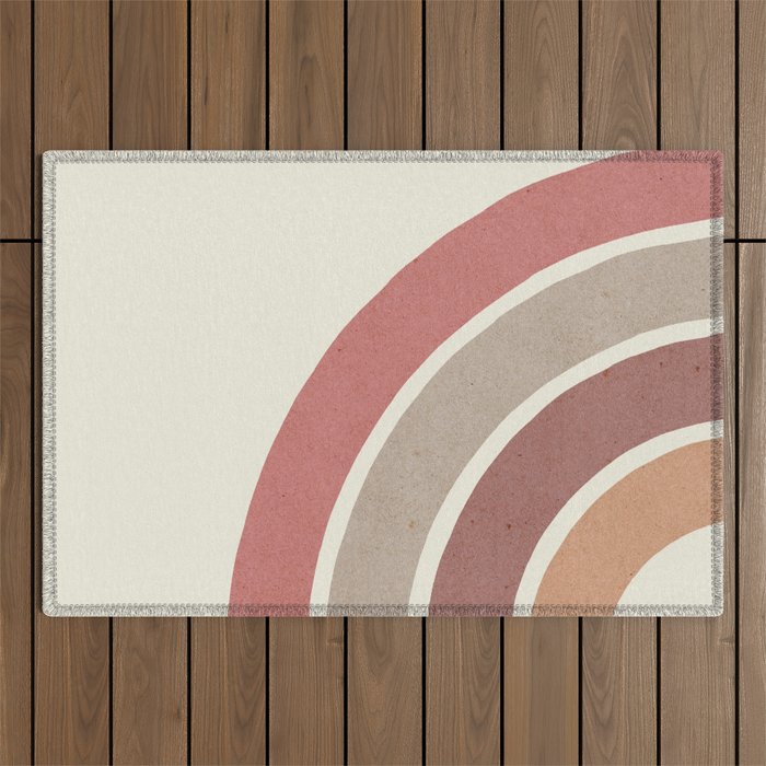 Abstract rainbow 1 Outdoor Rug Gallery Image 1