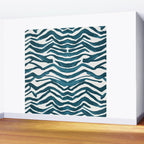 Zebra Print - Teal Palette Wall Mural Gallery Image 2