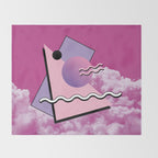 Vaporwave sky 5 / Pink Sky / 80s / 90s / aesthetic Throw Blanket Gallery Image 2