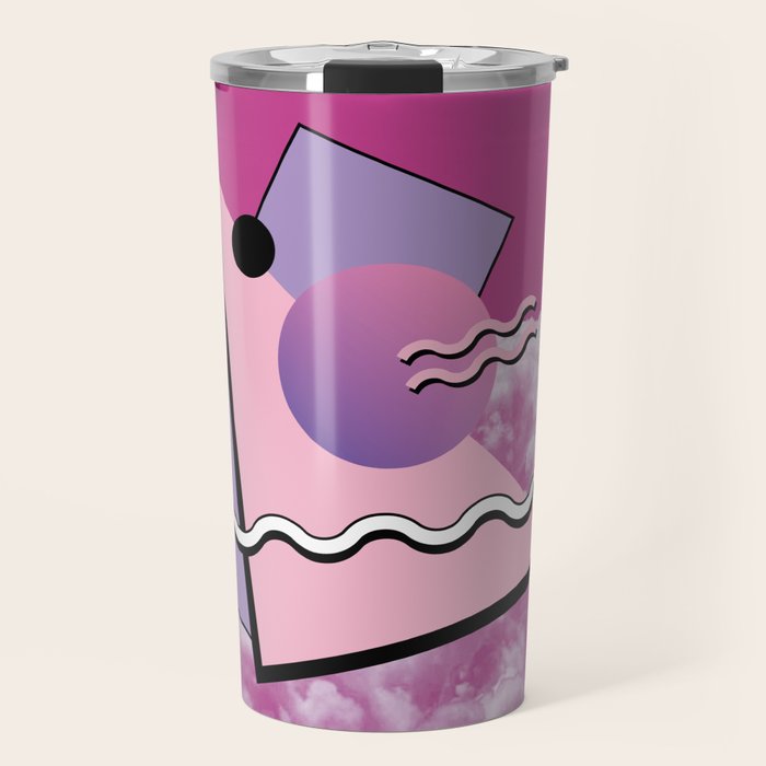 Vaporwave sky 5 / Pink Sky / 80s / 90s / aesthetic Travel Mug Gallery Image 1