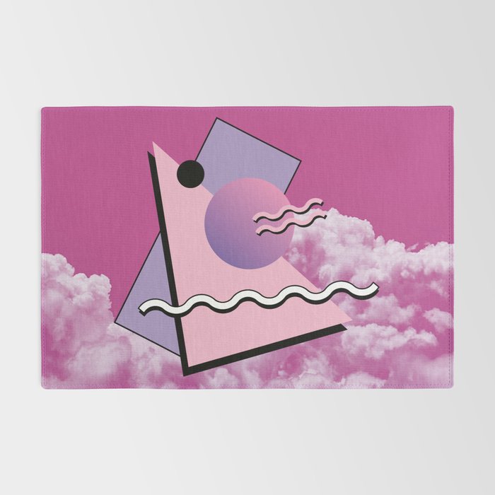 Vaporwave sky 5 / Pink Sky / 80s / 90s / aesthetic Rug Gallery Image 2