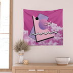 Vaporwave sky 5 / Pink Sky / 80s / 90s / aesthetic Wall Tapestry Gallery Image 2