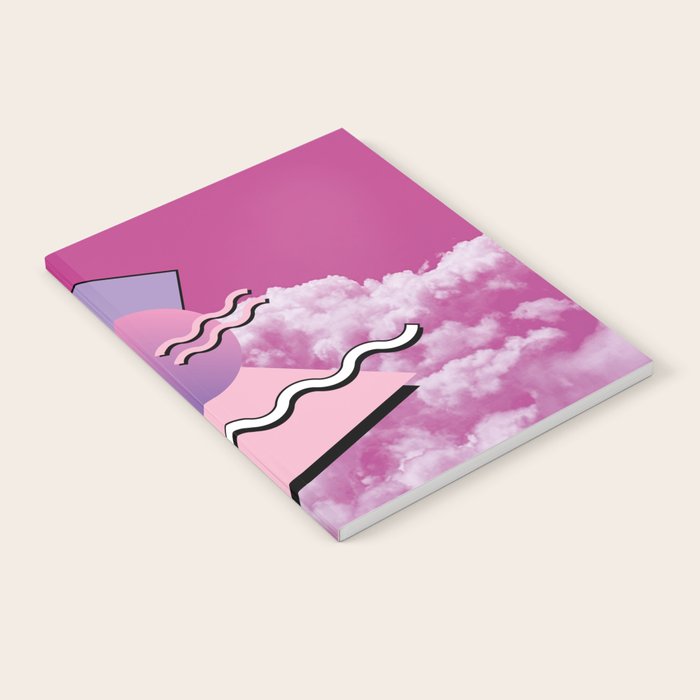 Vaporwave sky 5 / Pink Sky / 80s / 90s / aesthetic Notebook Gallery Image 1