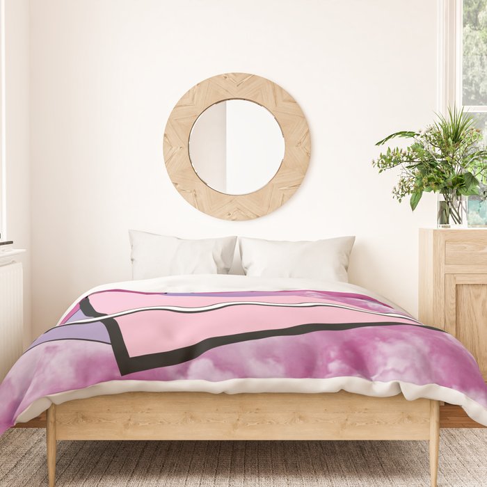 Vaporwave sky 5 / Pink Sky / 80s / 90s / aesthetic Duvet Cover Gallery Image 3