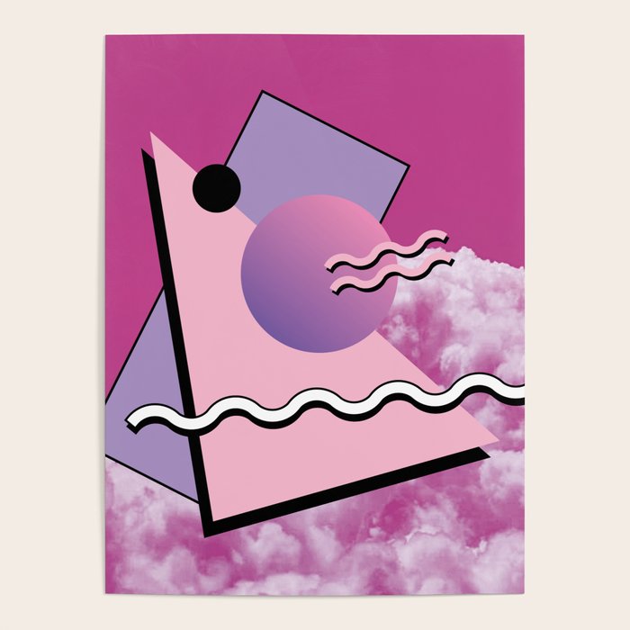 Vaporwave sky 5 / Pink Sky / 80s / 90s / aesthetic Poster Gallery Image 4