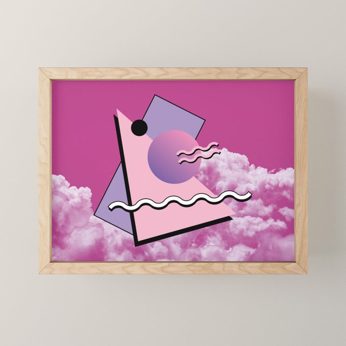 Vaporwave sky 5 / Pink Sky / 80s / 90s / aesthetic Mini Art Print Gallery Image 1