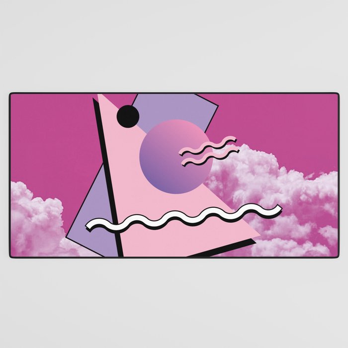 Vaporwave sky 5 / Pink Sky / 80s / 90s / aesthetic Desk Mat Gallery Image 3