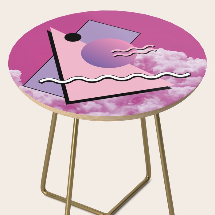 Vaporwave sky 5 / Pink Sky / 80s / 90s / aesthetic Side Table Gallery Image 2