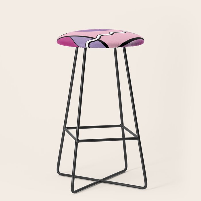 Vaporwave sky 5 / Pink Sky / 80s / 90s / aesthetic Stool Gallery Image 1