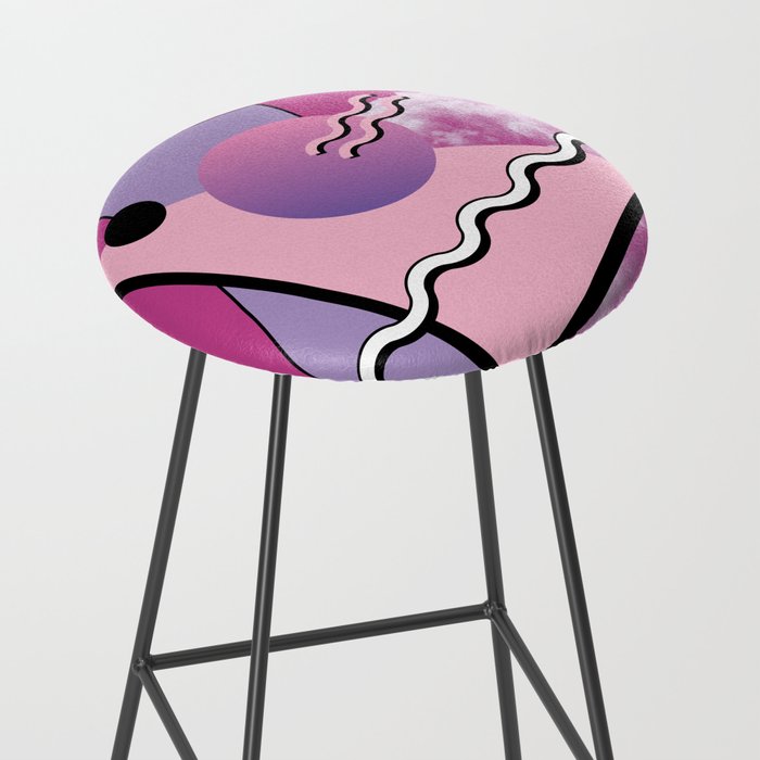 Vaporwave sky 5 / Pink Sky / 80s / 90s / aesthetic Stool Gallery Image 2