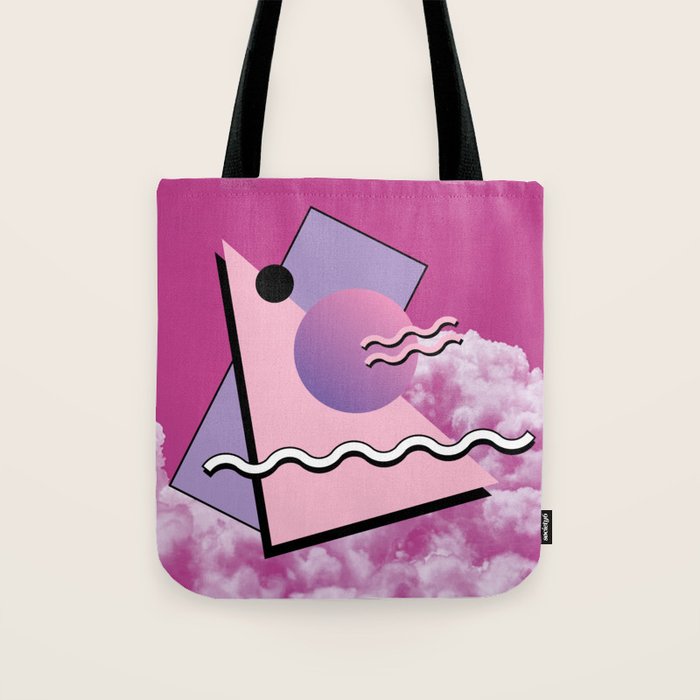 Vaporwave sky 5 / Pink Sky / 80s / 90s / aesthetic Tote Bag Gallery Image 1