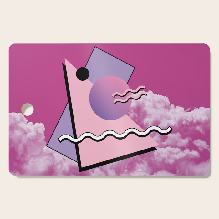 Vaporwave sky 5 / Pink Sky / 80s / 90s / aesthetic Cutting Board Gallery Image 1