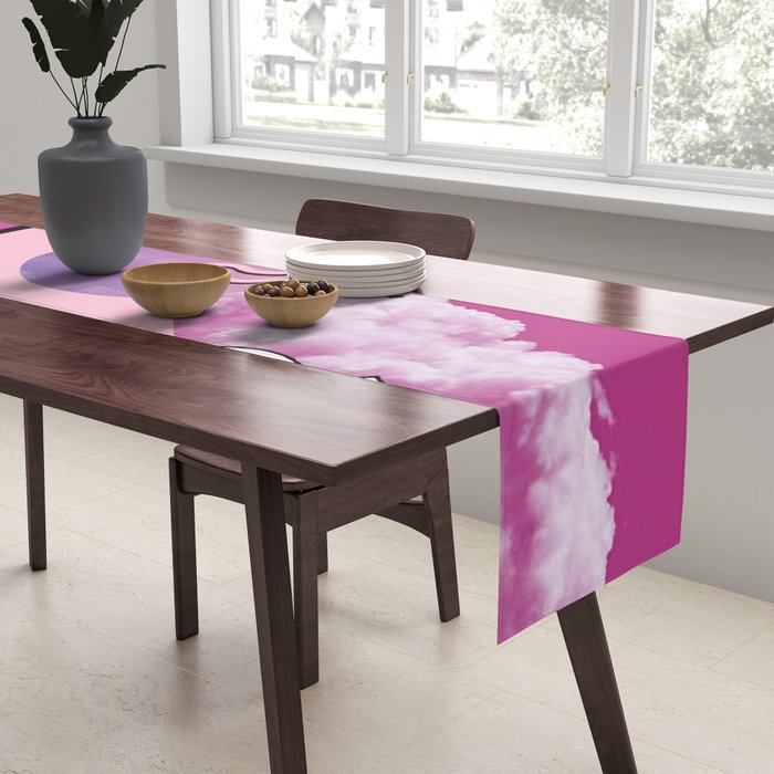 Vaporwave sky 5 / Pink Sky / 80s / 90s / aesthetic Table Runner Gallery Image 2