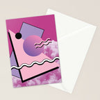 Vaporwave sky 5 / Pink Sky / 80s / 90s / aesthetic Stationery Card Gallery Image 2