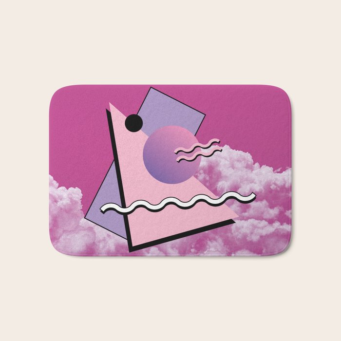 Vaporwave sky 5 / Pink Sky / 80s / 90s / aesthetic Bath Mat Gallery Image 1