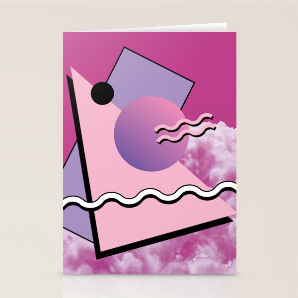 Vaporwave sky 5 / Pink Sky / 80s / 90s / aesthetic Stationery Card Gallery Image 2