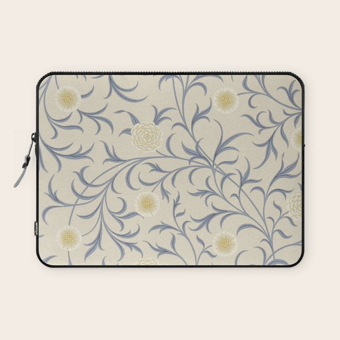 William Morris Vintage Scroll Parchment Mineral Laptop Sleeve Gallery Image 1
