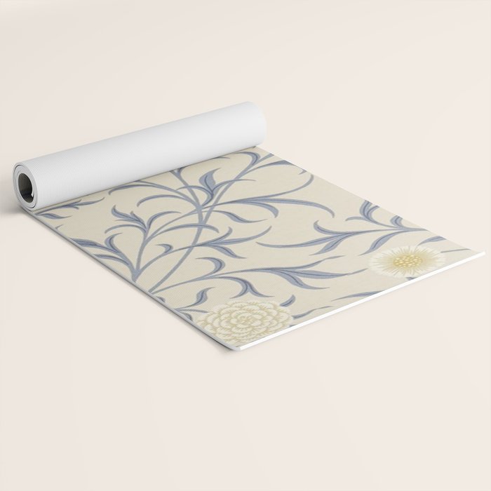 William Morris Vintage Scroll Parchment Mineral Yoga Mat Gallery Image 2