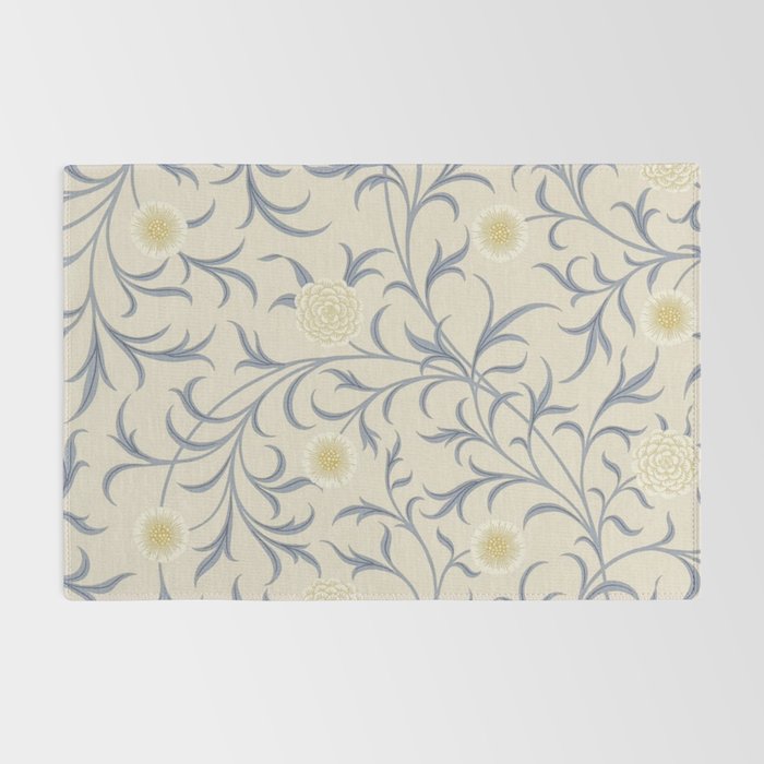William Morris Vintage Scroll Parchment Mineral Rug Gallery Image 2