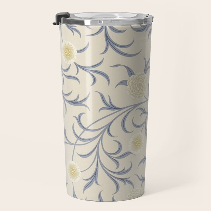 William Morris Vintage Scroll Parchment Mineral Travel Mug Gallery Image 3