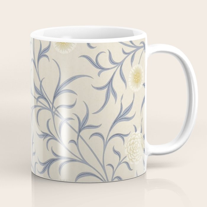 William Morris Vintage Scroll Parchment Mineral Coffee Mug Gallery Image 1