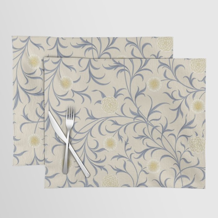 William Morris Vintage Scroll Parchment Mineral Placemat Gallery Image 1