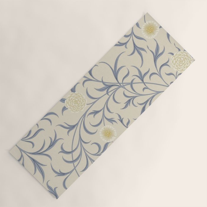 William Morris Vintage Scroll Parchment Mineral Yoga Mat Gallery Image 1