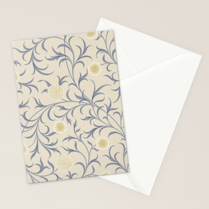 William Morris Vintage Scroll Parchment Mineral Stationery Card Gallery Image 2