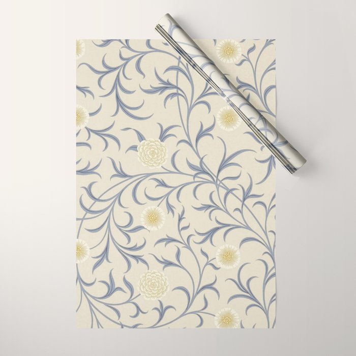 William Morris Vintage Scroll Parchment Mineral Wrapping Paper Gallery Image 1