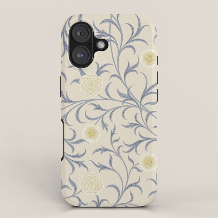 William Morris Vintage Scroll Parchment Mineral iPhone Case Gallery Image 1