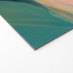pink, green, gold moon watercolor mountains Welcome Mat Gallery Image 2