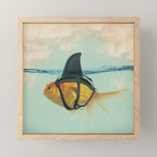 Brilliant DISGUISE - Goldfish with a Shark Fin Mini Art Print Gallery Image 1