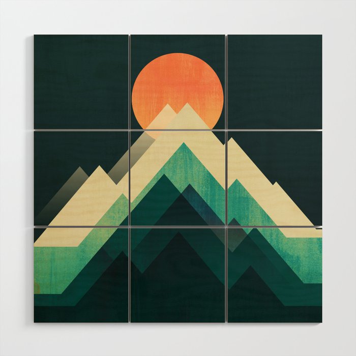 Ablaze on cold mountain Wood Wall Art Gallery Image 1