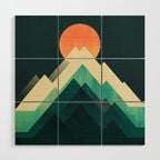 Ablaze on cold mountain Wood Wall Art Gallery Image 1