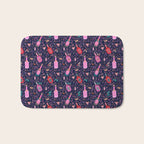 Festive Celebration Pattern  Holiday Champagne Bottles  and Cheers Bath Mat Gallery Image 1