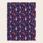 Festive Celebration Pattern  Holiday Champagne Bottles  and Cheers Poster Gallery Image 4