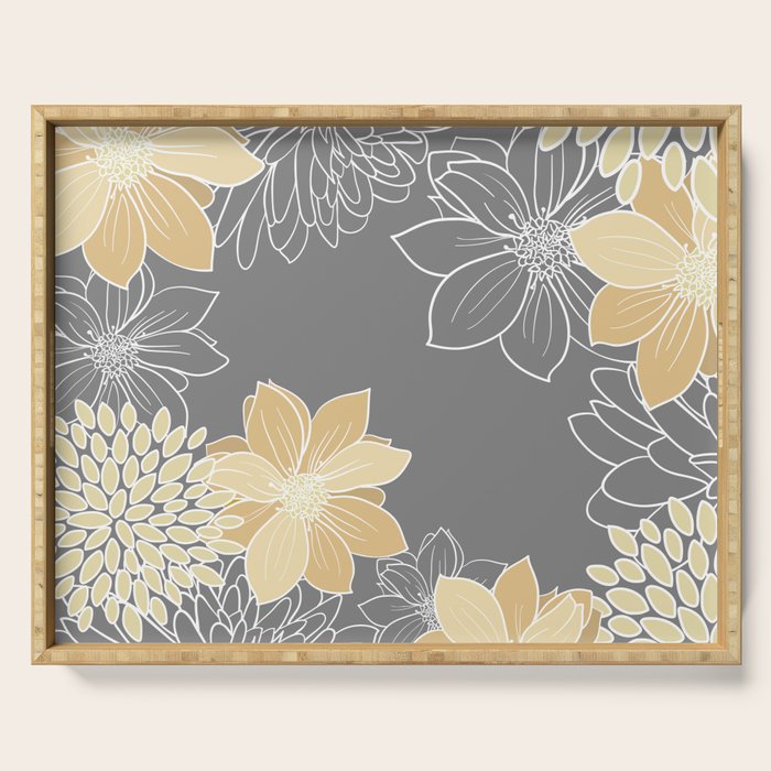 Livia Floral Print Serving Tray Gallery Image 1