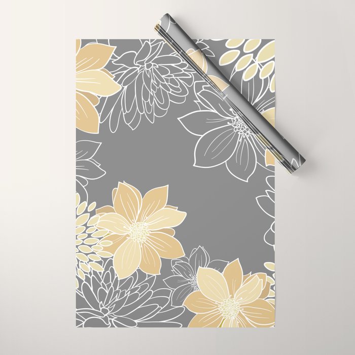Livia Floral Print Wrapping Paper Gallery Image 1