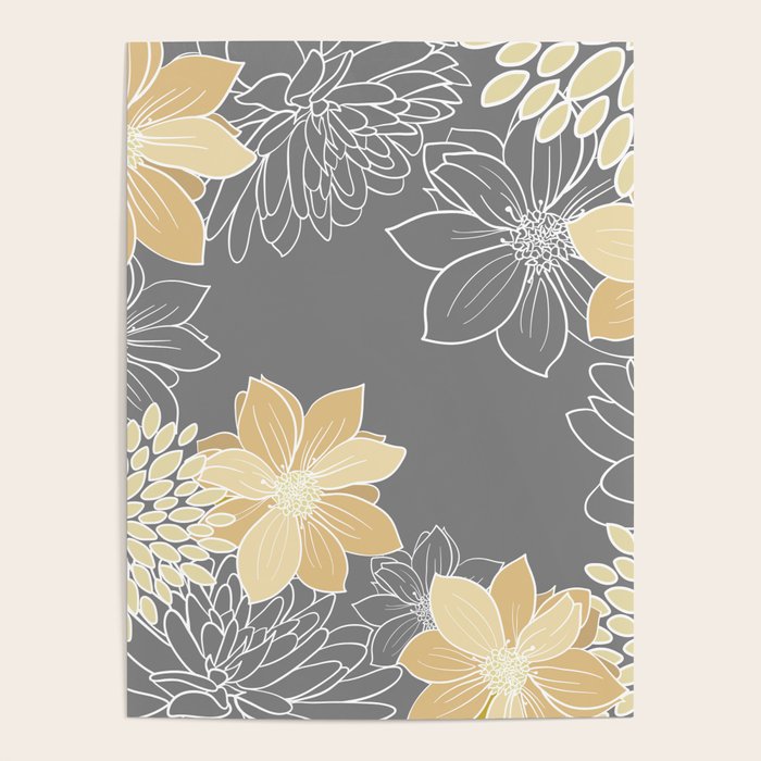 Livia Floral Print Poster Gallery Image 4