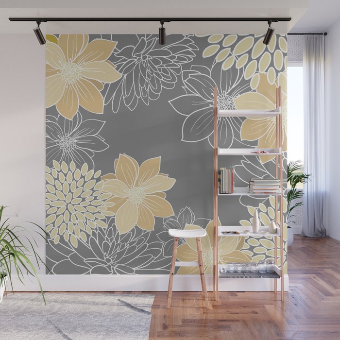 Livia Floral Print Wall Mural Gallery Image 1