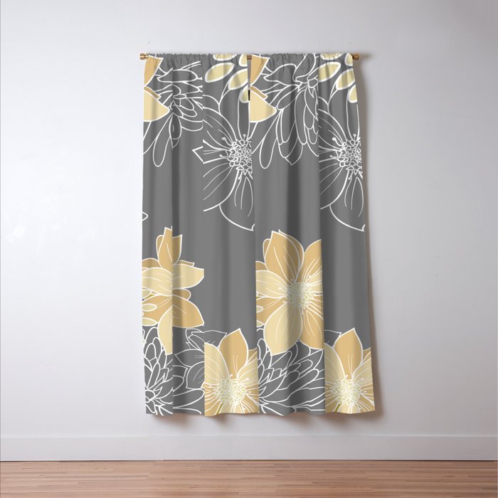 Livia Floral Print Window Curtain Gallery Image 3