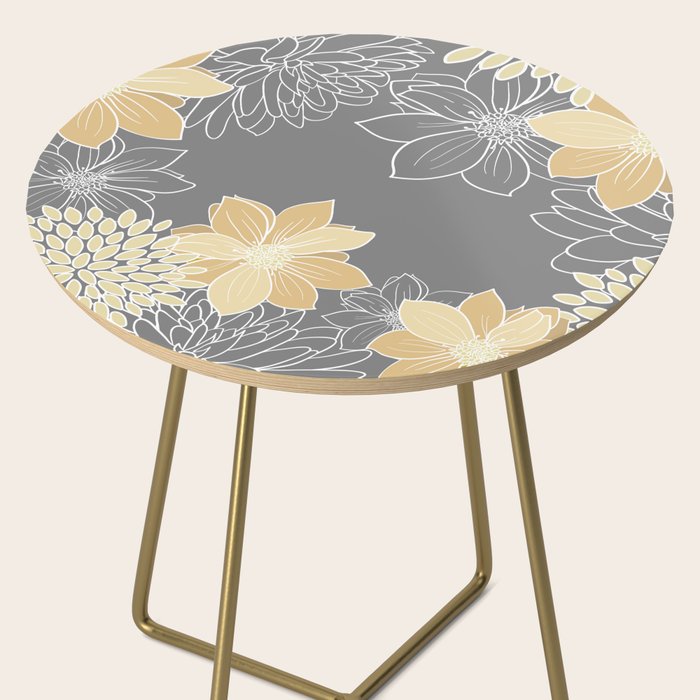 Livia Floral Print Side Table Gallery Image 2