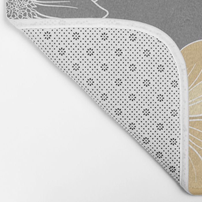 Livia Floral Print Bath Mat Gallery Image 2