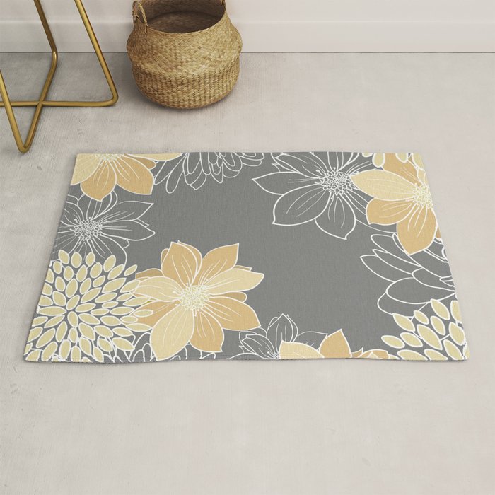 Livia Floral Print Rug Gallery Image 1