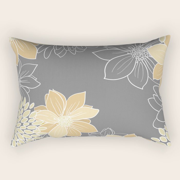 Livia Floral Print Rectangular Pillow Gallery Image 2