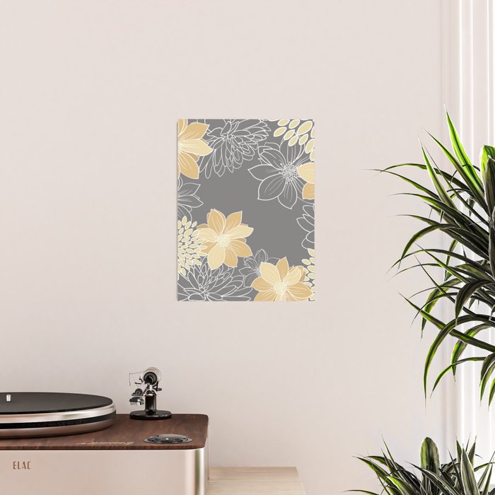 Livia Floral Print Poster Gallery Image 2